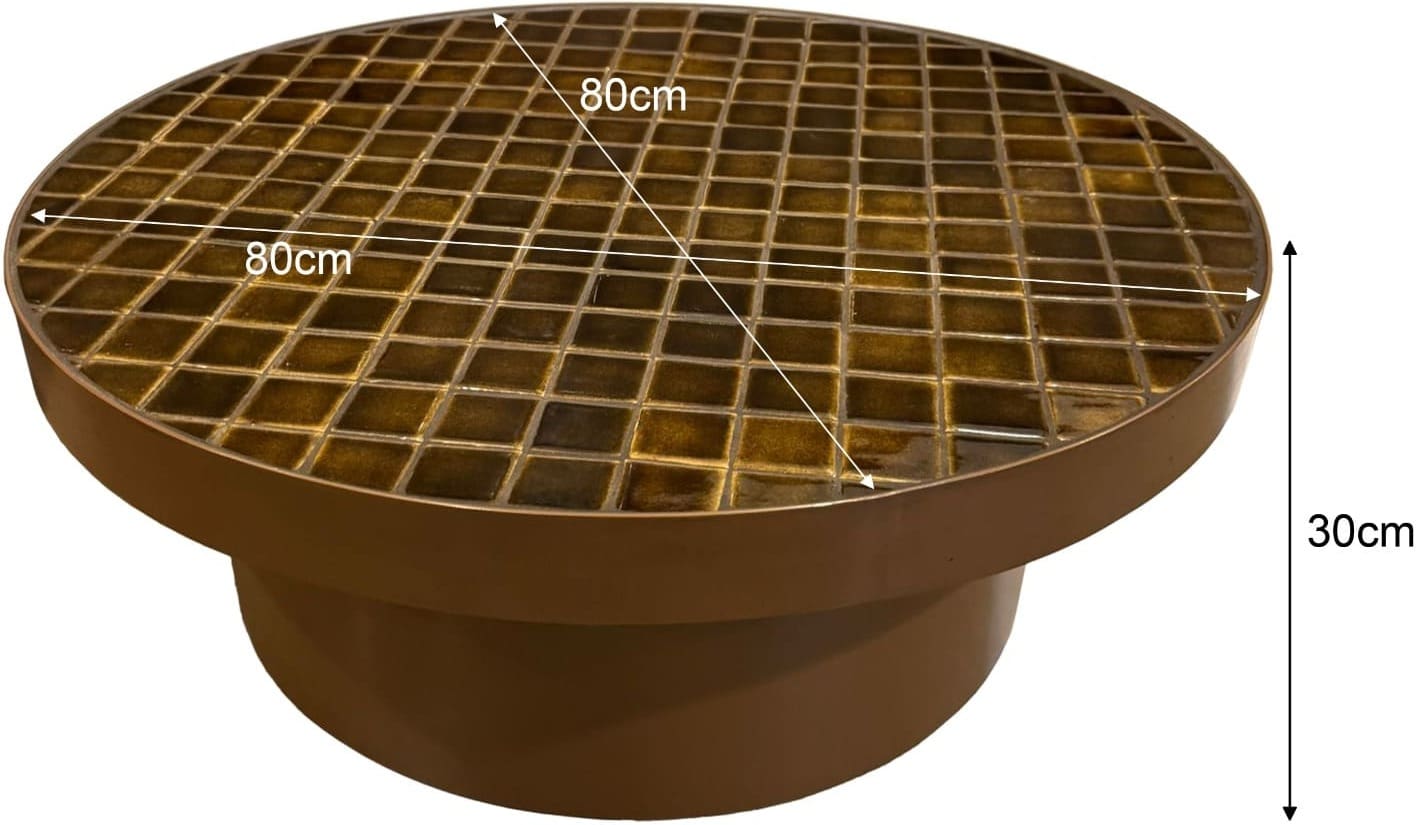 Livingfurn Salontafel Brix Tylo Brown 80cm Bruin Salontafel
