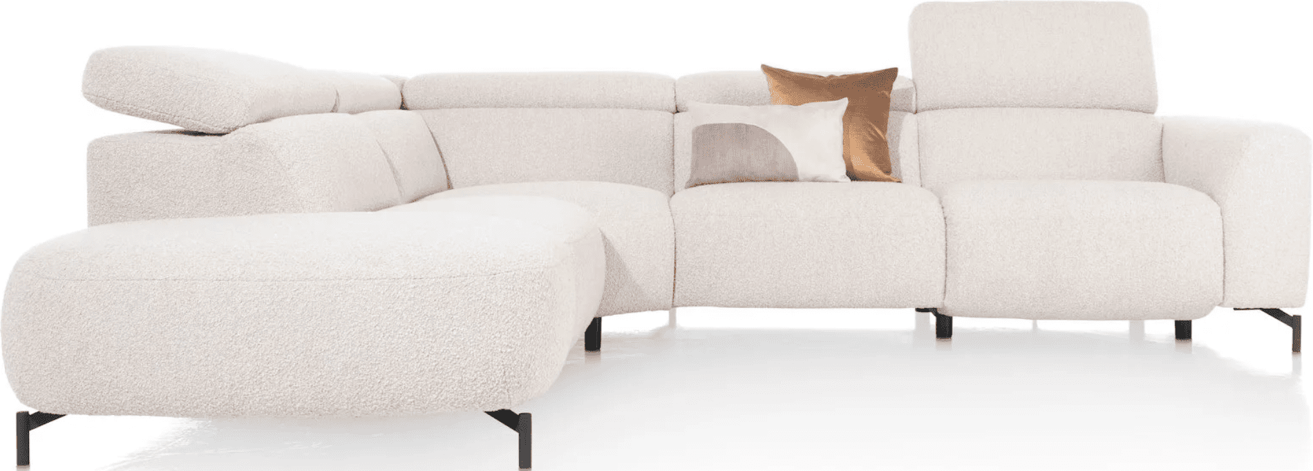 Martano hoekbank links - stof brioni - creme - Afbeelding 2