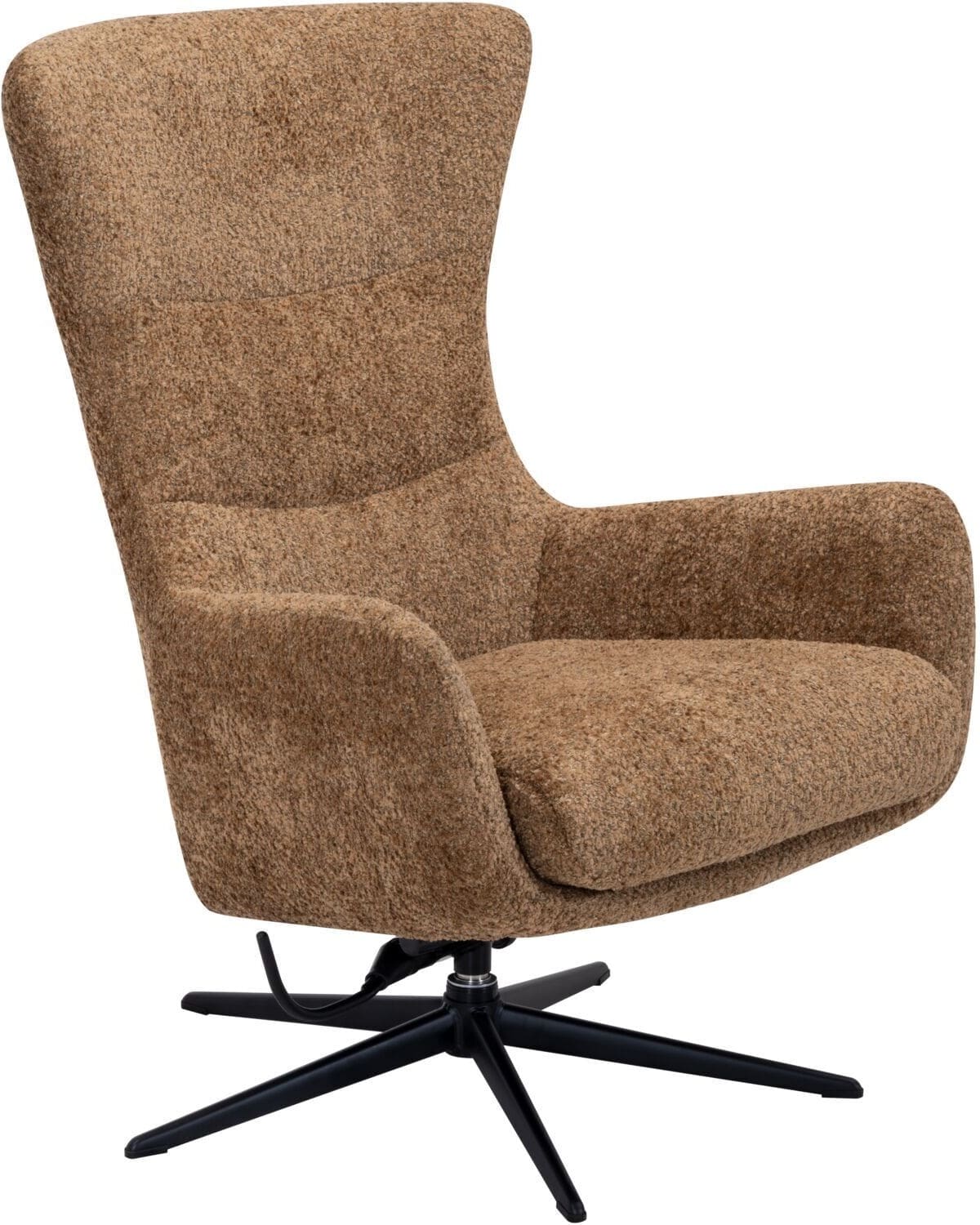 Profijt Meubel Draaifauteuil Alora met kantalfunctie bouclé bruin Bruin Draaifauteuil