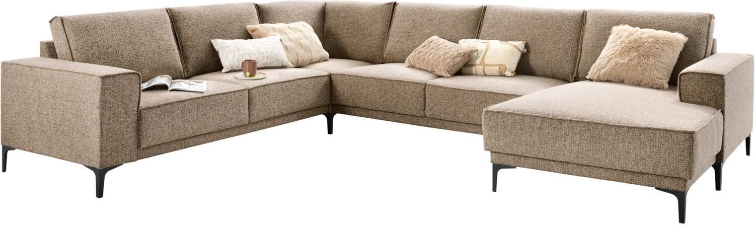 Profijt Meubel Hoekbank links Calira bruin basic comfort Bruin Hoekbank
