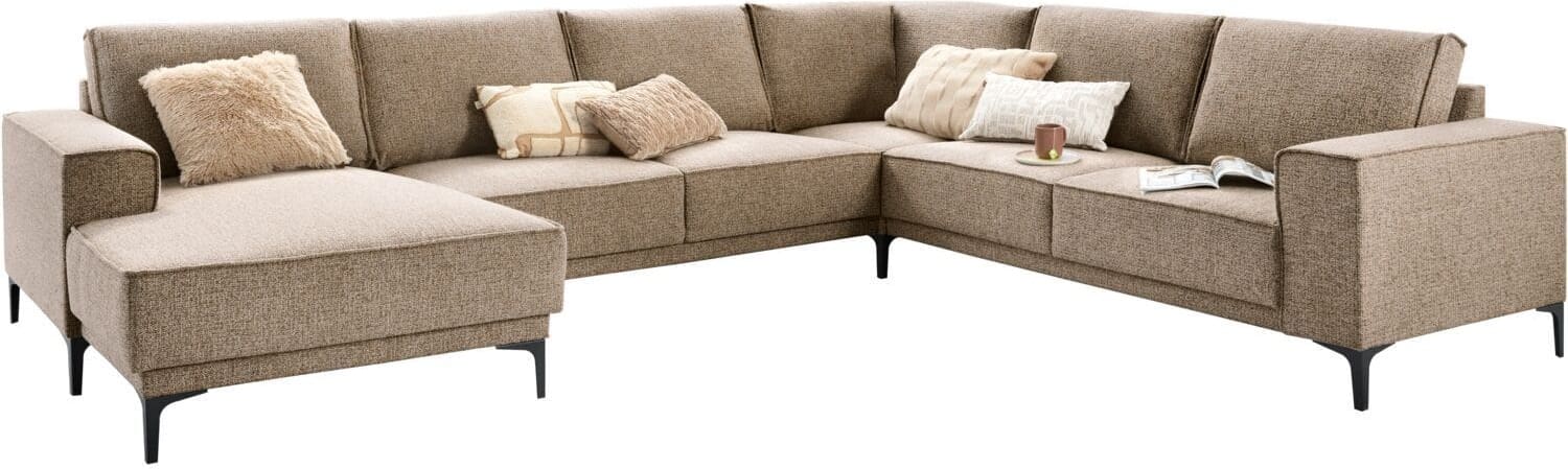 Profijt Meubel Hoekbank rechts Calira bruin basic comfort Bruin Hoekbank