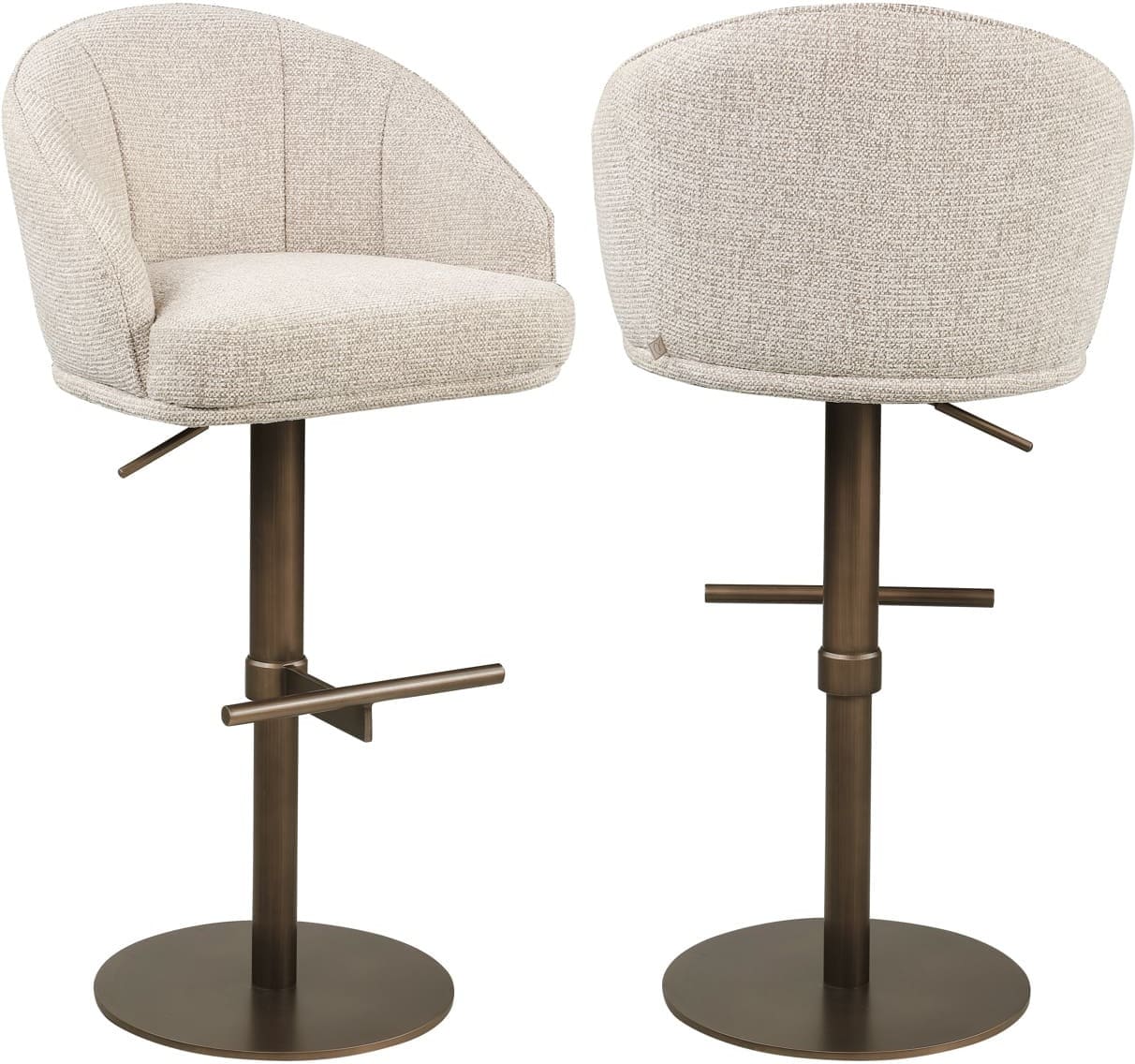 Richmond Interiors Barstoel Beverly natural fancy Beige Barstoel