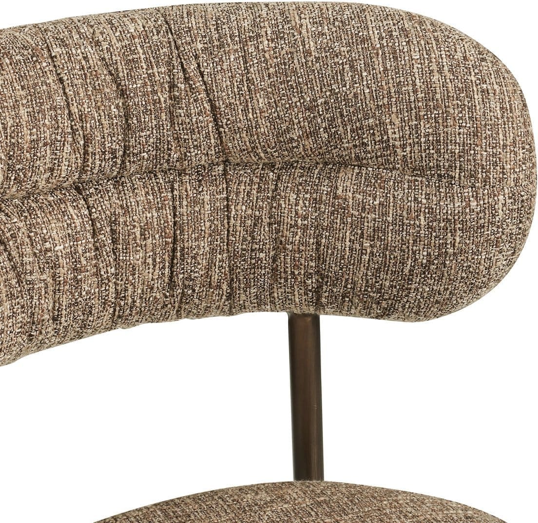 Richmond Interiors Counterstoel Encanto brown tweed Bruin Eetkamerstoel