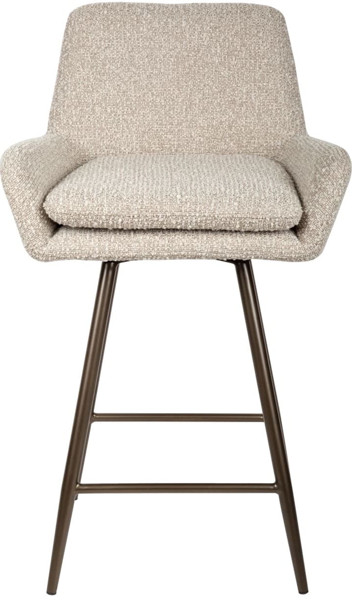 Richmond Interiors Counterstoel Linsey natural chunky Beige Eetkamerstoel