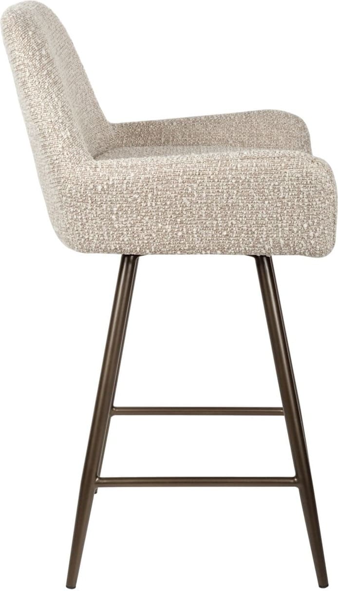Richmond Interiors Counterstoel Linsey natural chunky Beige Eetkamerstoel