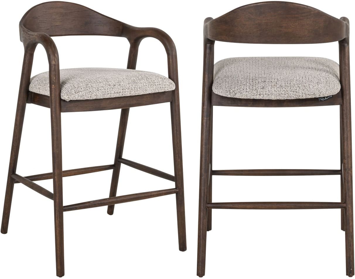 Richmond Interiors Counterstoel Mihara mocca fancy fire retardant Eetkamerstoel
