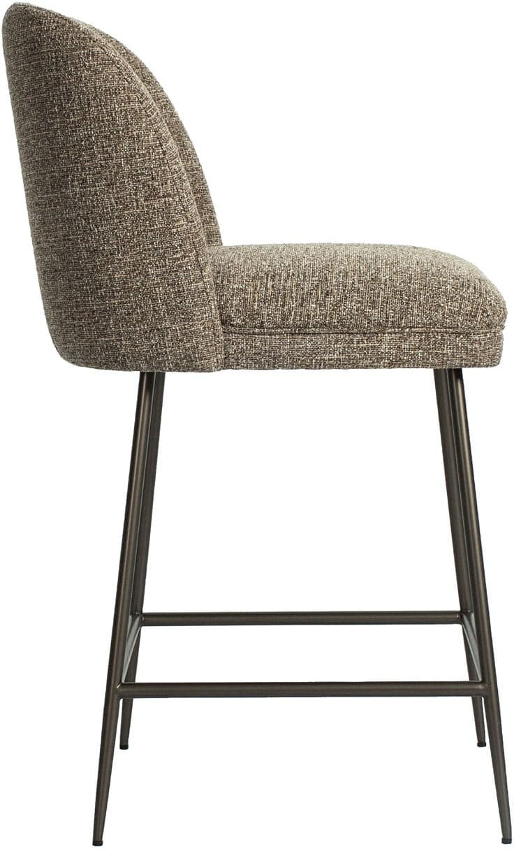 Richmond Interiors Counterstoel Pullitzer brown tweed Bruin Eetkamerstoel