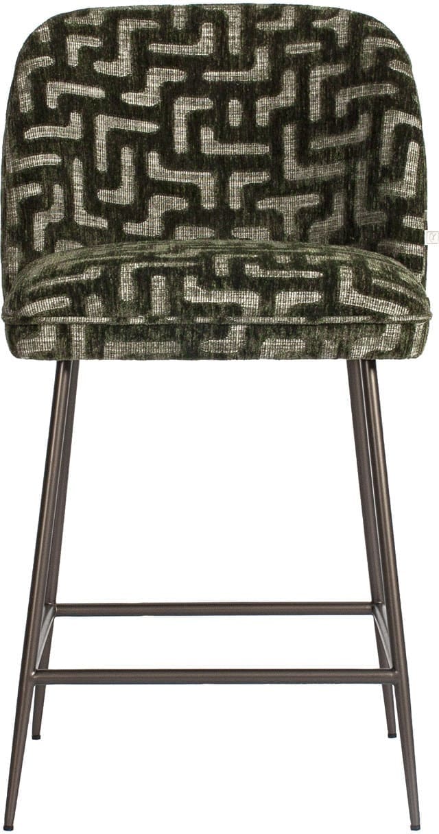 Richmond Interiors Counterstoel Pullitzer moss labyrinth Eetkamerstoel