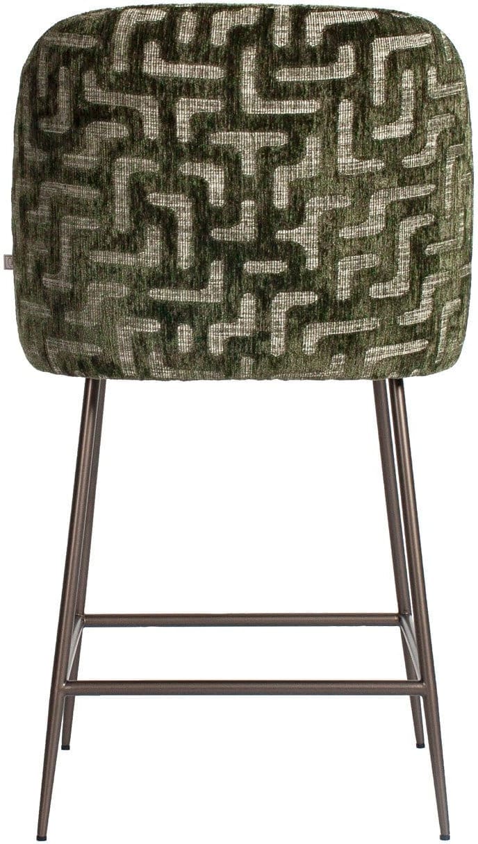 Richmond Interiors Counterstoel Pullitzer moss labyrinth Eetkamerstoel