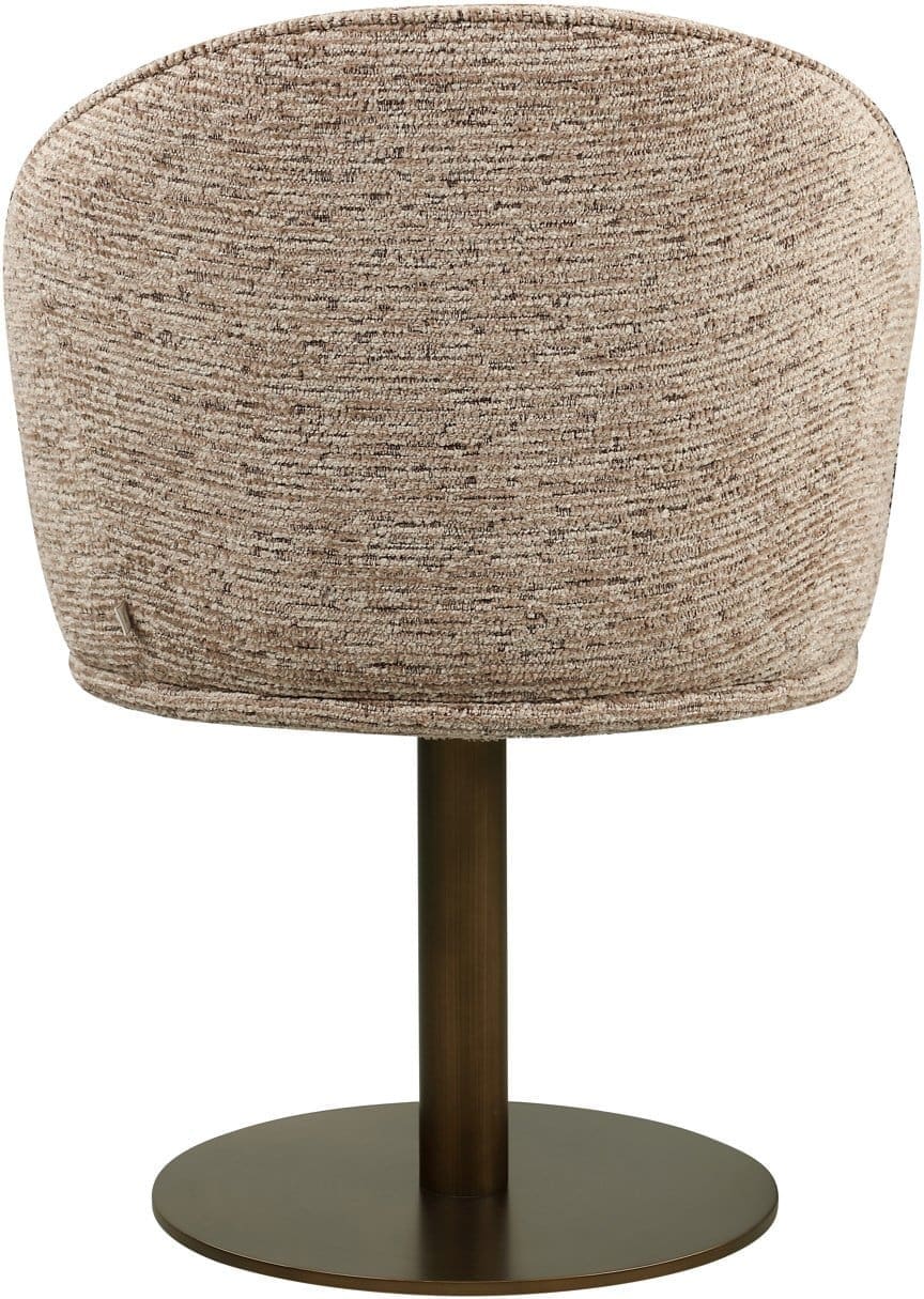 Richmond Interiors Eetkamerstoel Beverly mocca linear swivel Eetkamerstoel