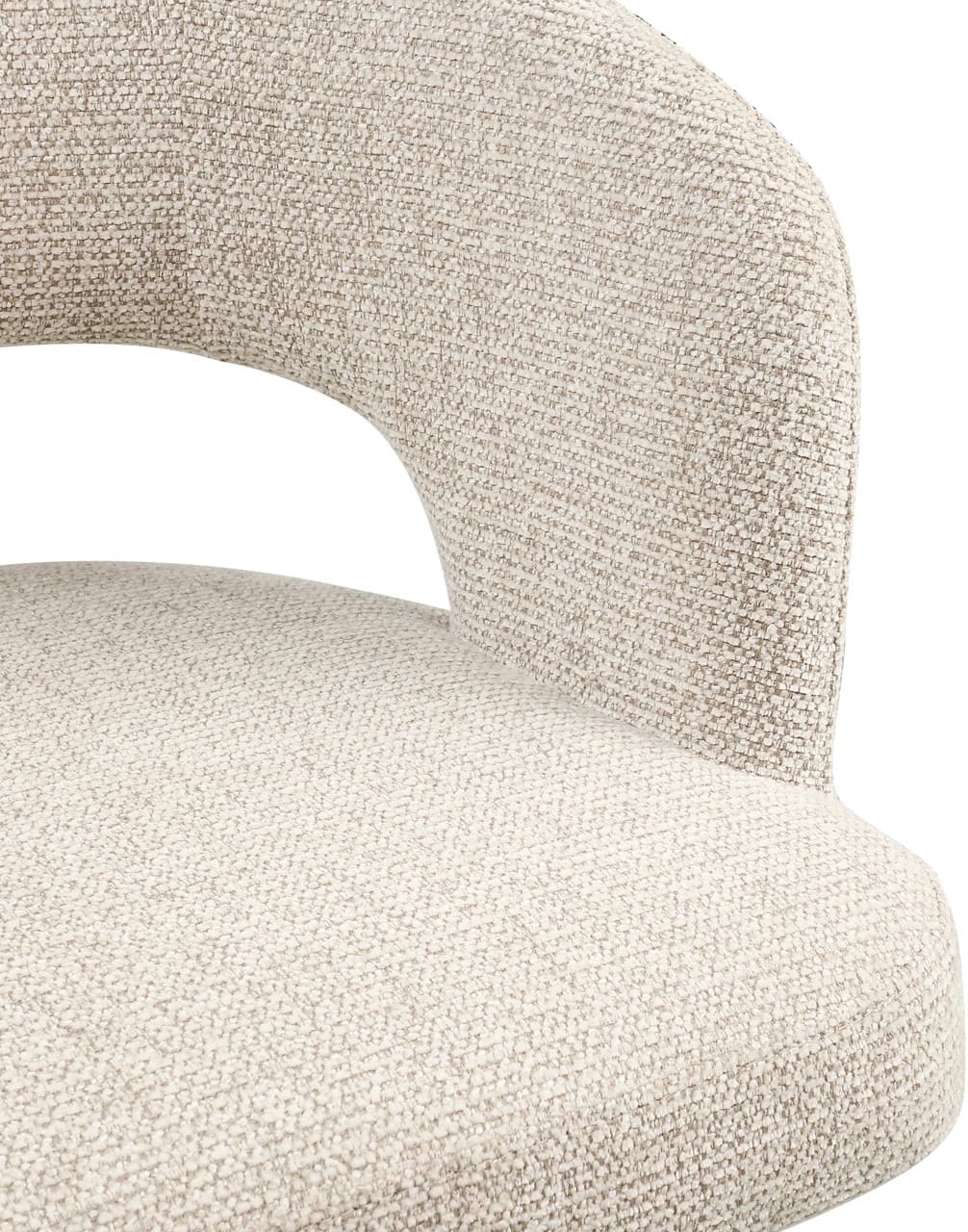 Richmond Interiors Eetkamerstoel Blanca natural fancy fire retardant Beige Eetkamerstoel