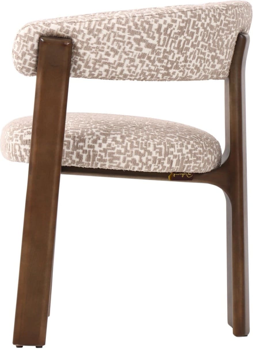 Richmond Interiors Eetkamerstoel Contigo natural geo Beige Eetkamerstoel