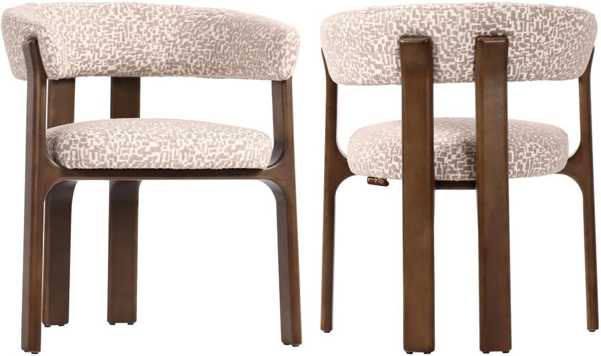 Richmond Interiors Eetkamerstoel Contigo natural geo Beige Eetkamerstoel