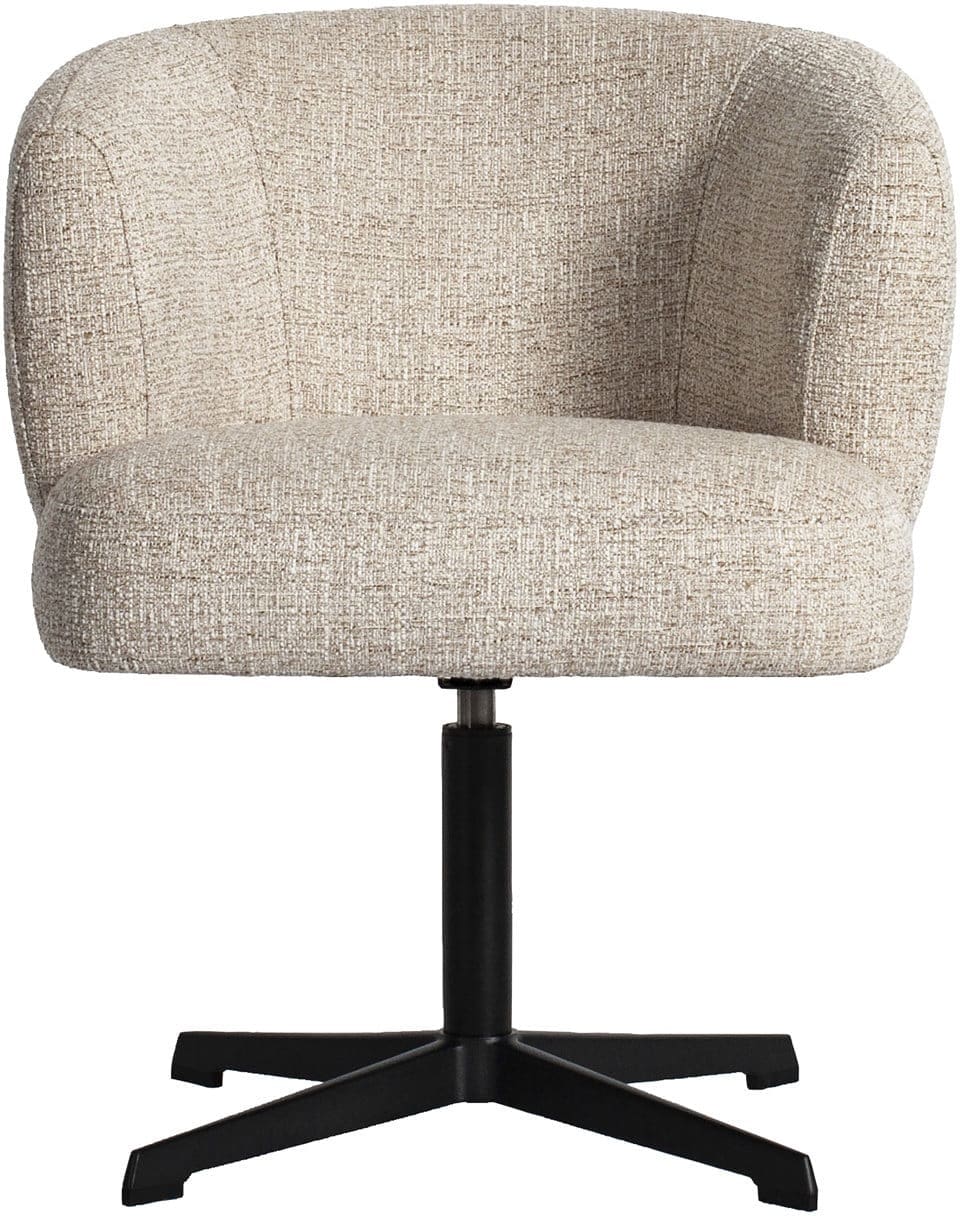 Richmond Interiors Eetkamerstoel Dinan cream tweed fire retardant - swivel Eetkamerstoel