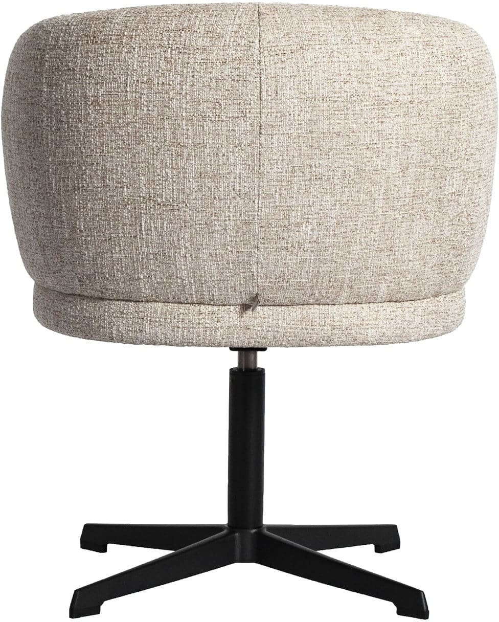 Richmond Interiors Eetkamerstoel Dinan cream tweed fire retardant - swivel Eetkamerstoel