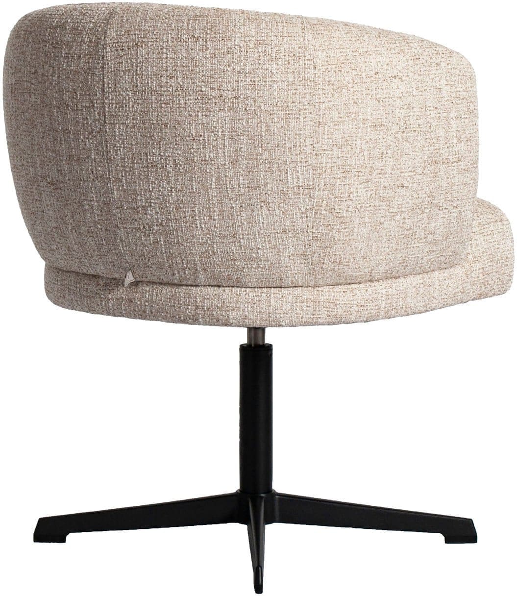 Richmond Interiors Eetkamerstoel Dinan cream tweed fire retardant - swivel Eetkamerstoel