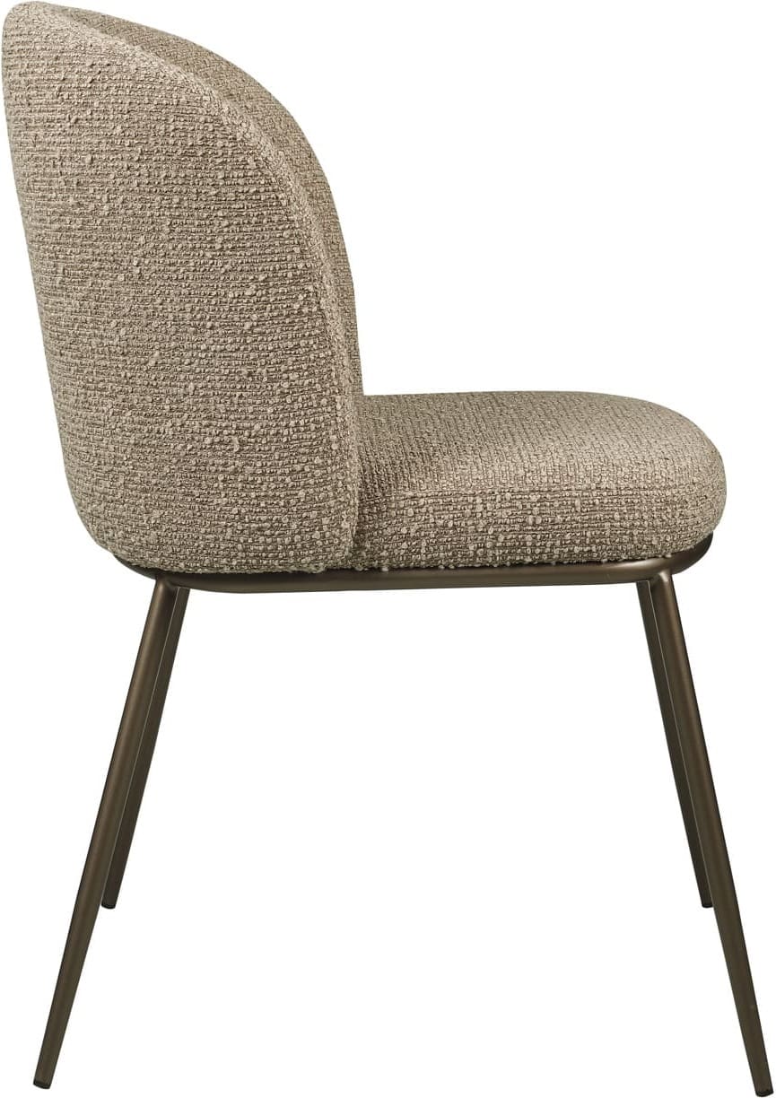 Richmond Interiors Eetkamerstoel Elvi mocca chunky fire retardant Eetkamerstoel