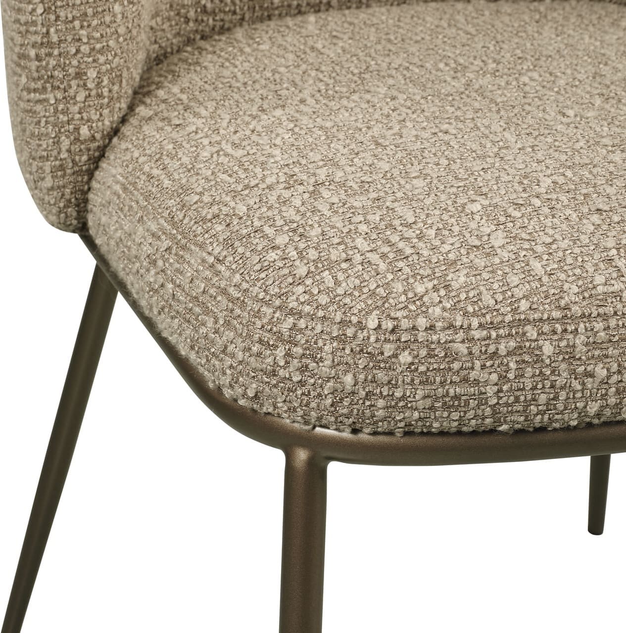 Richmond Interiors Eetkamerstoel Elvi mocca chunky fire retardant Eetkamerstoel