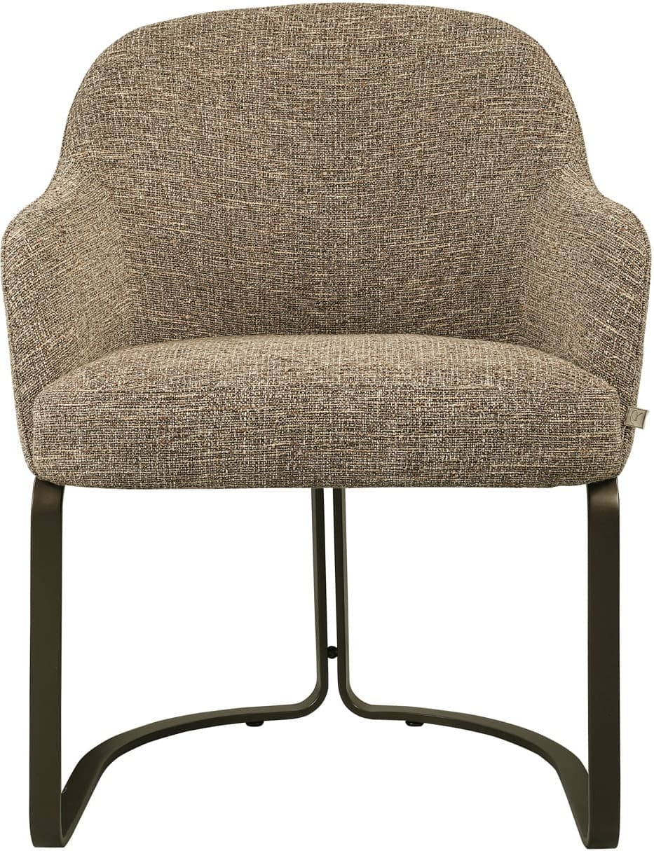 Richmond Interiors Eetkamerstoel Hadley brown tweed fire retardant Bruin Eetkamerstoel
