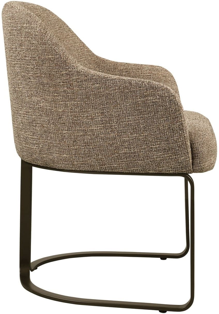 Richmond Interiors Eetkamerstoel Hadley brown tweed fire retardant Bruin Eetkamerstoel