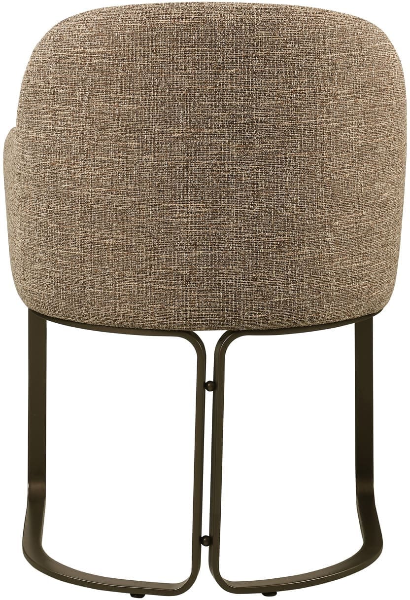 Richmond Interiors Eetkamerstoel Hadley brown tweed fire retardant Bruin Eetkamerstoel
