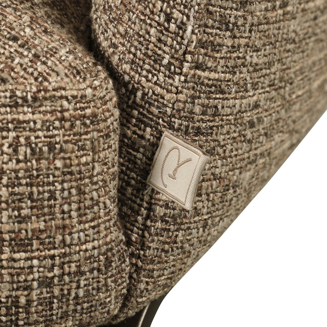 Richmond Interiors Eetkamerstoel Hadley brown tweed fire retardant Bruin Eetkamerstoel