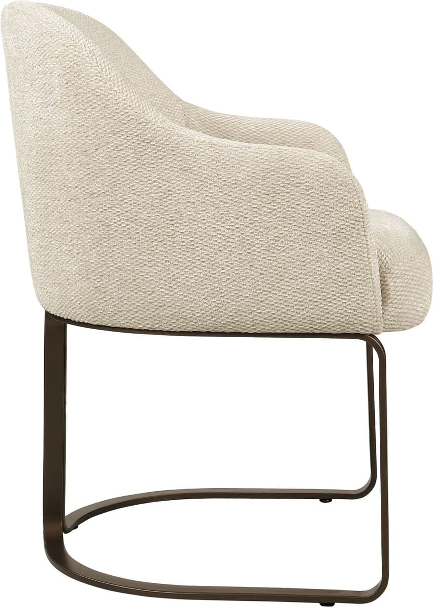 Richmond Interiors Eetkamerstoel Hadley natural boldweave fire retardant Beige Eetkamerstoel
