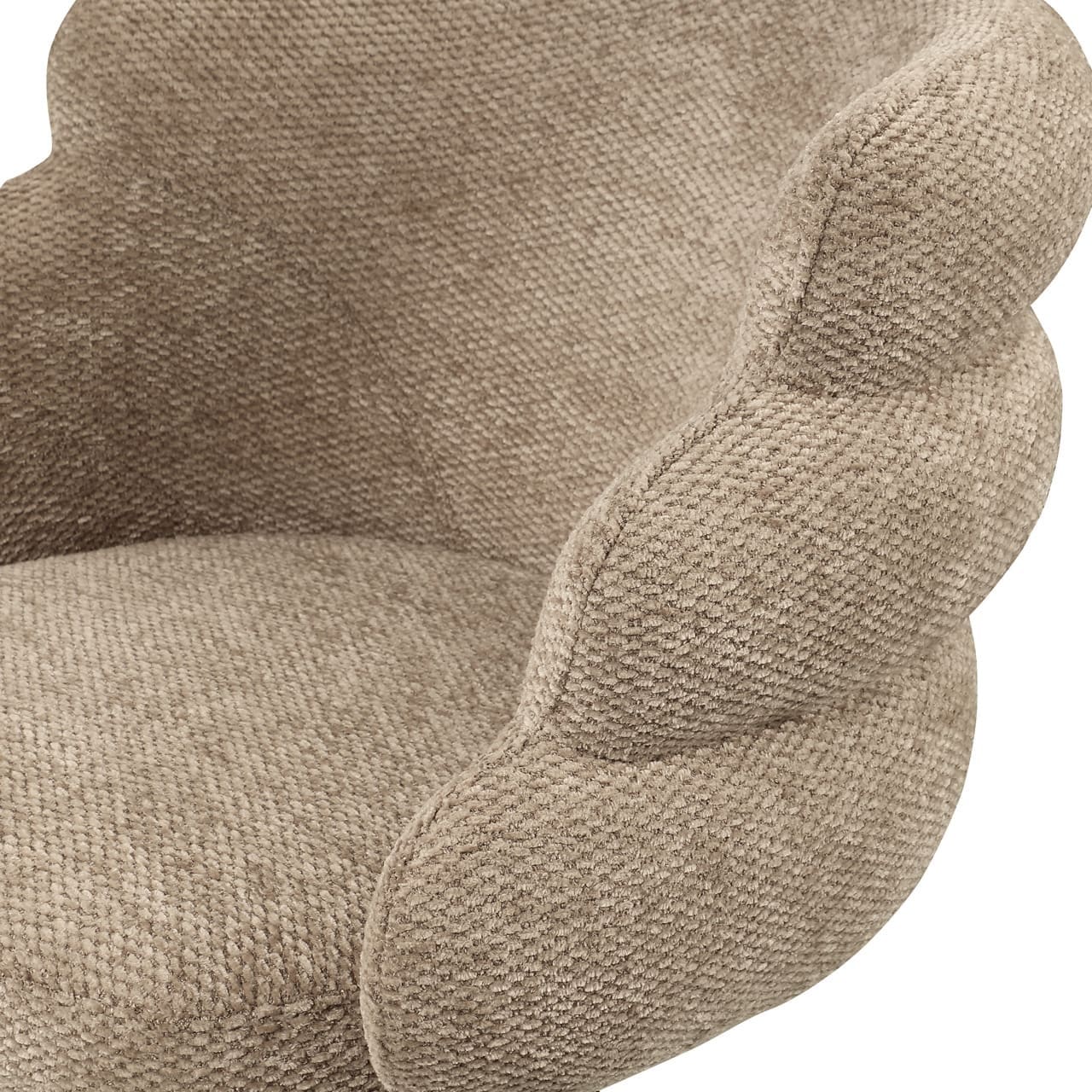 Richmond Interiors Eetkamerstoel Kayla mocca boldweave swivel Eetkamerstoel
