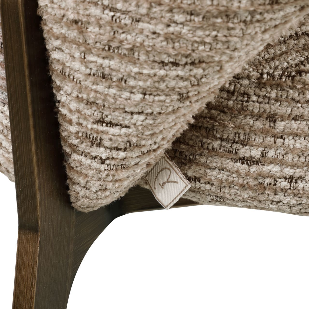 Richmond Interiors Eetkamerstoel Kenzi mocca linear fire retardant Eetkamerstoel
