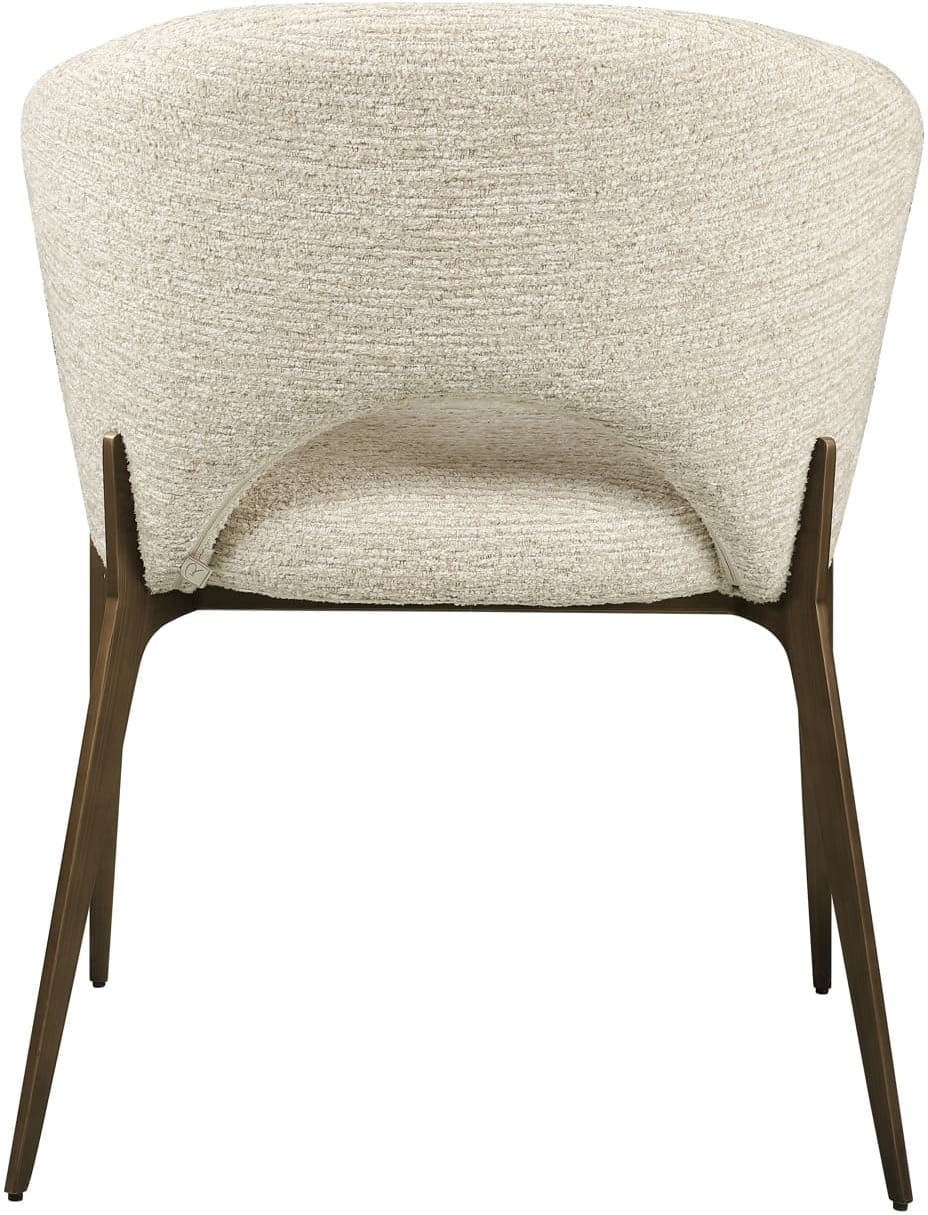 Richmond Interiors Eetkamerstoel Kenzi natural linear fire retardant Beige Eetkamerstoel