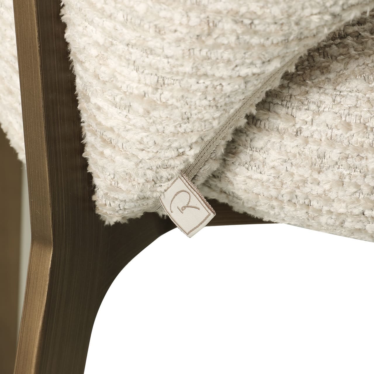 Richmond Interiors Eetkamerstoel Kenzi natural linear fire retardant Beige Eetkamerstoel
