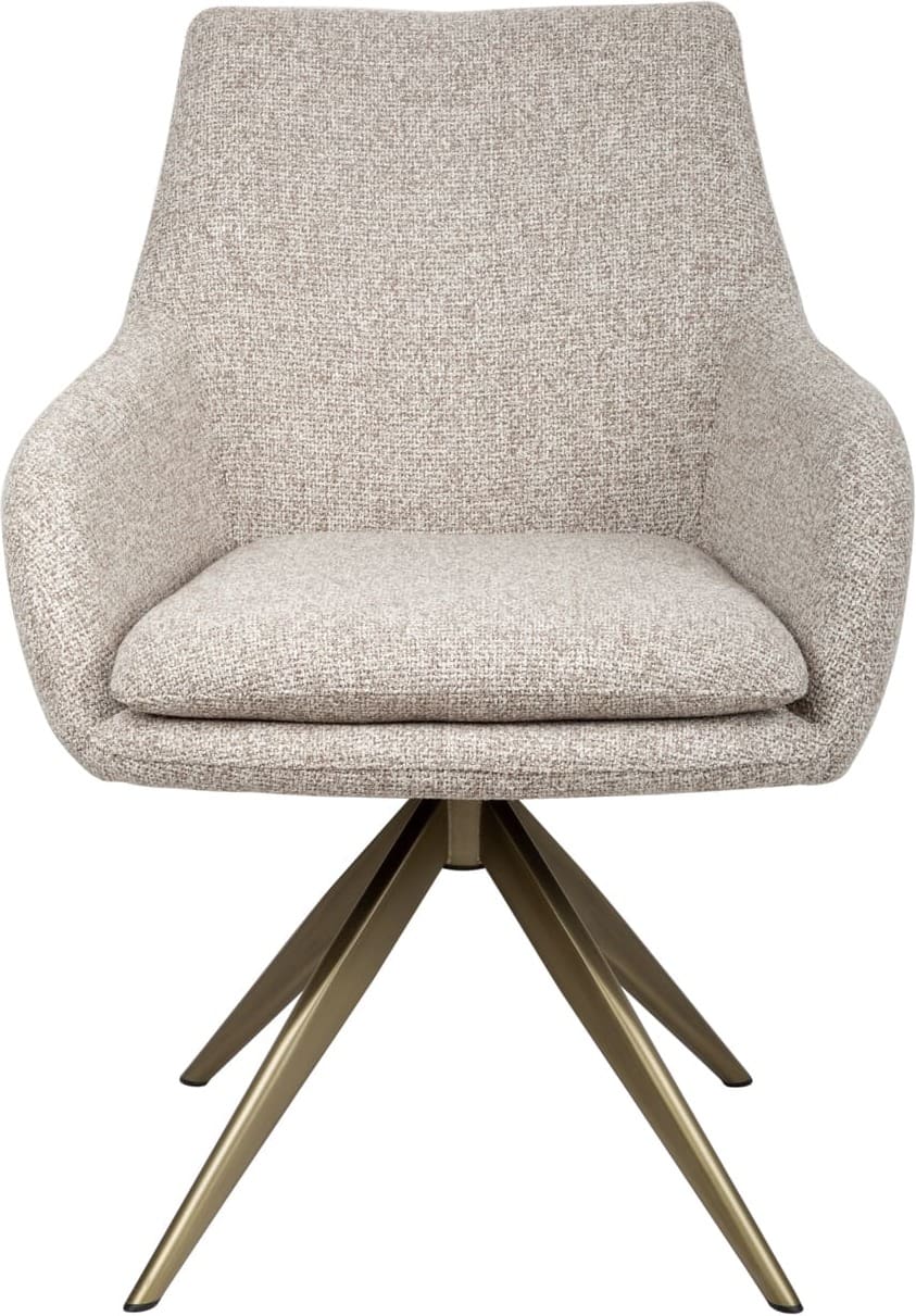 Richmond Interiors Eetkamerstoel Lisonne cayenne brown swivel fire retardant Bruin Eetkamerstoel