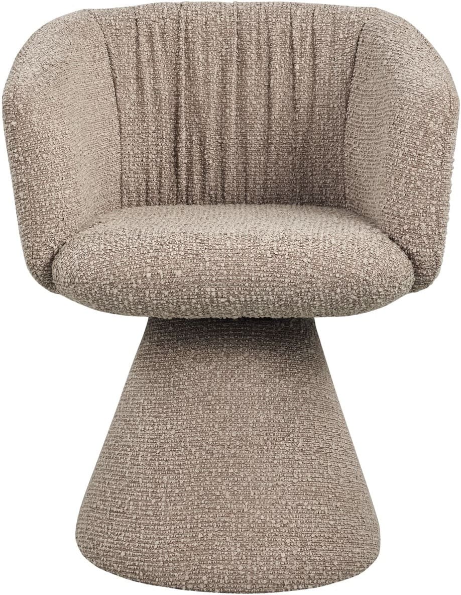 Richmond Interiors Eetkamerstoel Madeline mocca chunky swivel Eetkamerstoel