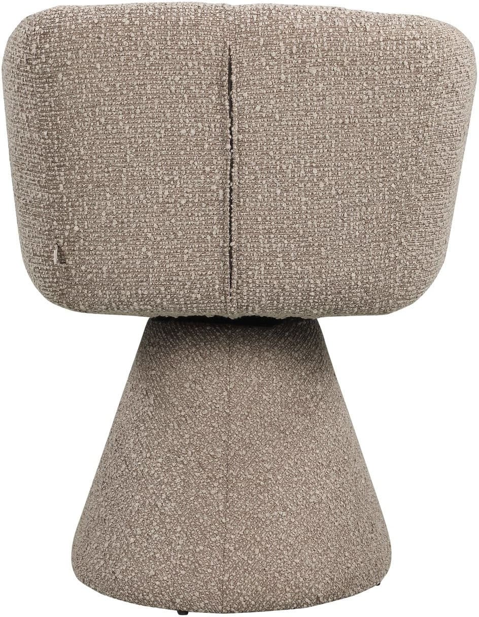 Richmond Interiors Eetkamerstoel Madeline mocca chunky swivel Eetkamerstoel