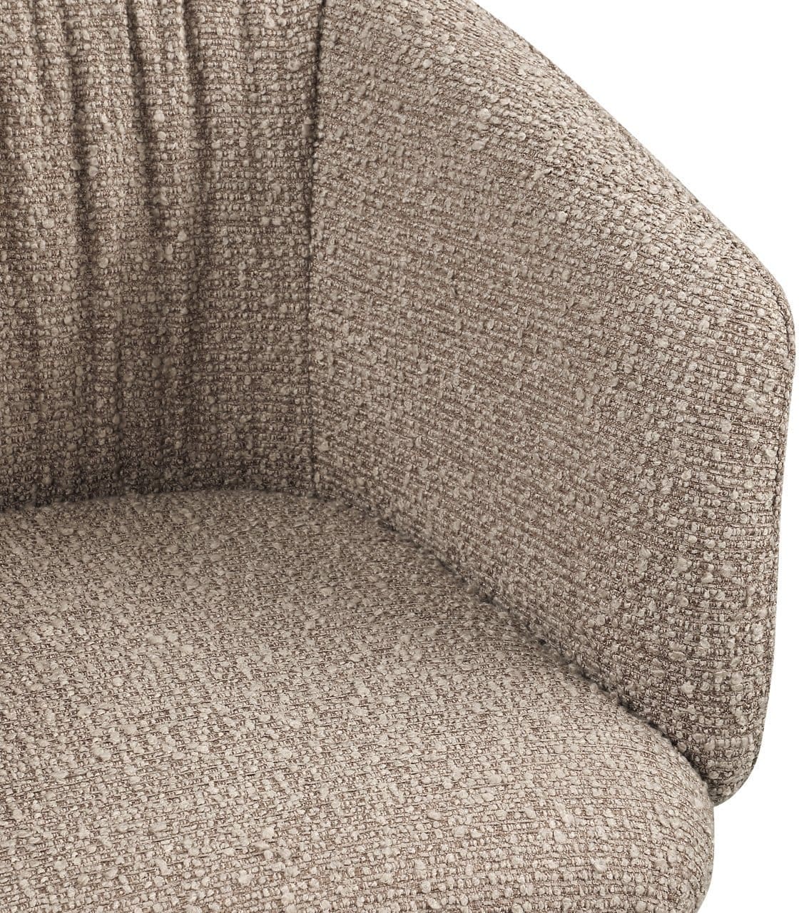 Richmond Interiors Eetkamerstoel Madeline mocca chunky swivel Eetkamerstoel