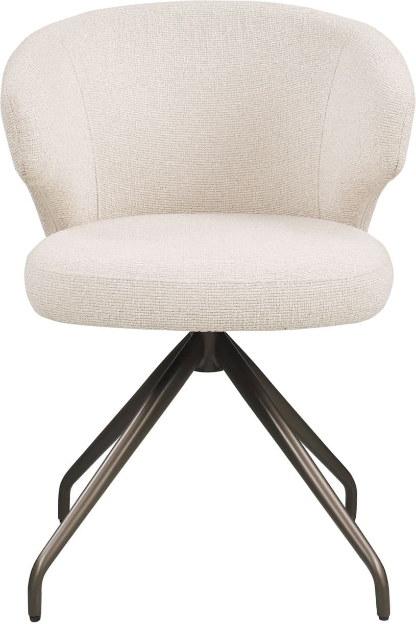 Richmond Interiors Eetkamerstoel Milly biscotti swivel Eetkamerstoel