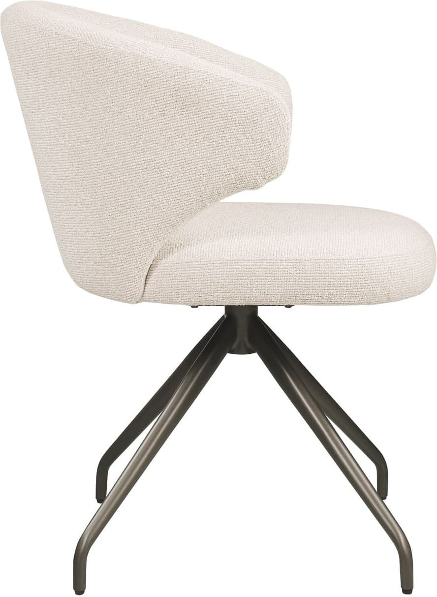 Richmond Interiors Eetkamerstoel Milly biscotti swivel Eetkamerstoel