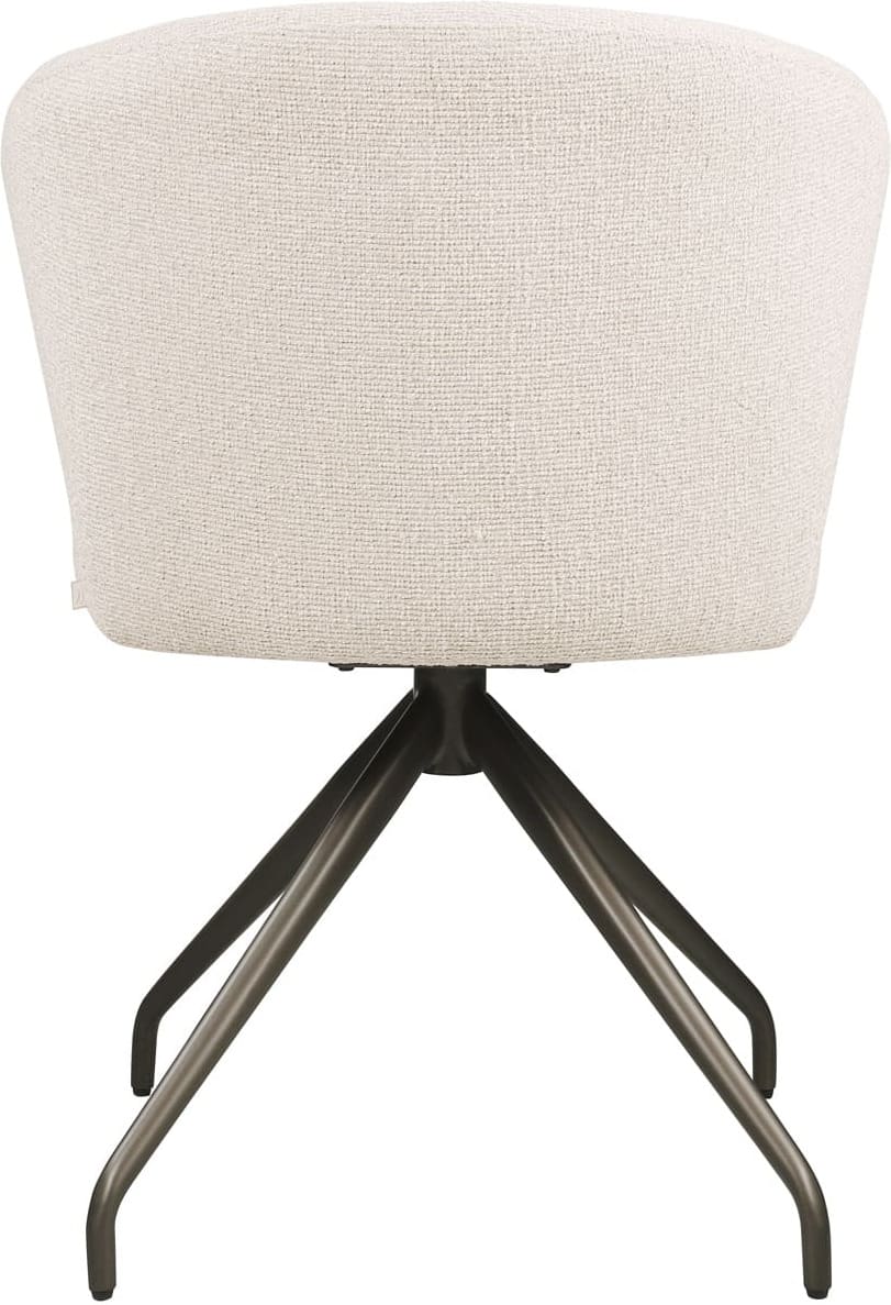 Richmond Interiors Eetkamerstoel Milly biscotti swivel Eetkamerstoel