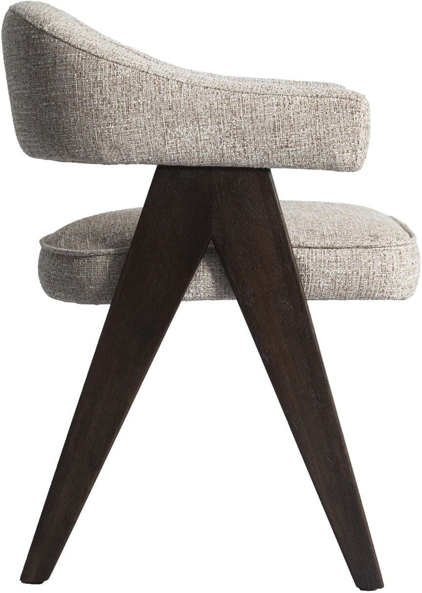 Richmond Interiors Eetkamerstoel Mori cream tweed fire retardant Eetkamerstoel