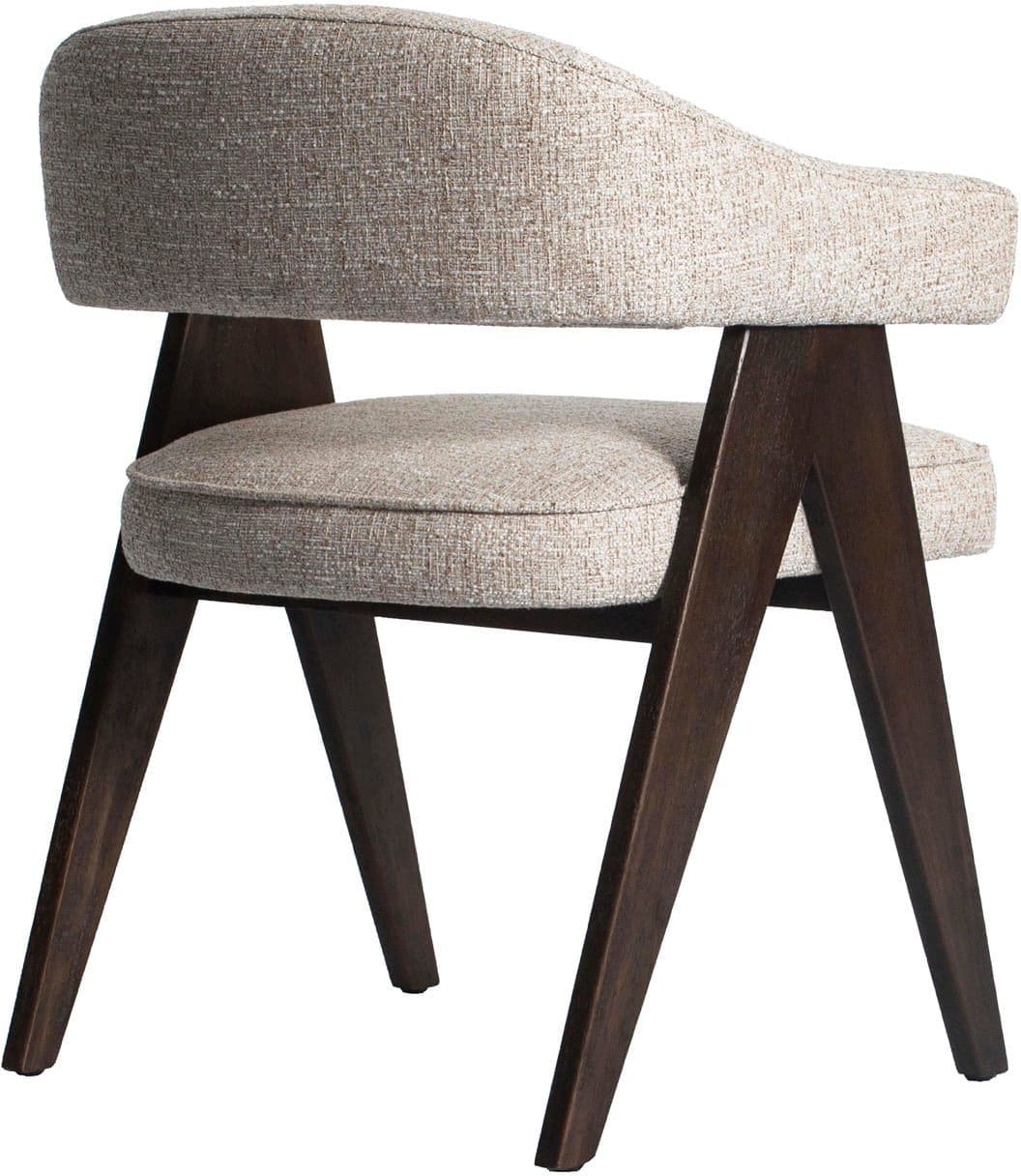 Richmond Interiors Eetkamerstoel Mori cream tweed fire retardant Eetkamerstoel