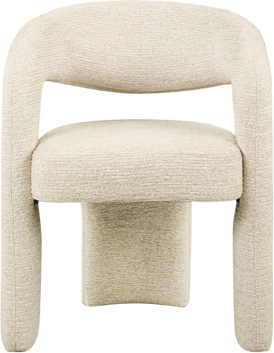 Richmond Interiors Eetkamerstoel Soho natural linear fire retardant Beige Eetkamerstoel