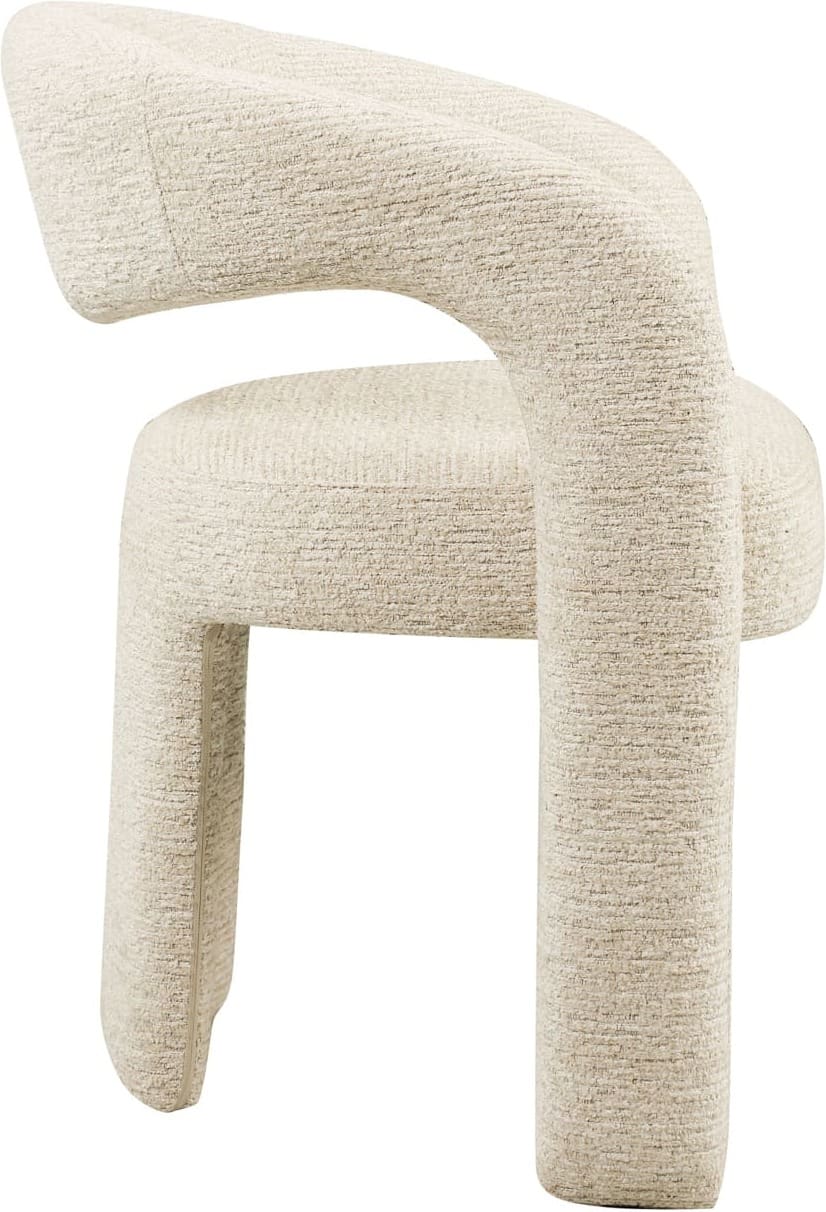 Richmond Interiors Eetkamerstoel Soho natural linear fire retardant Beige Eetkamerstoel