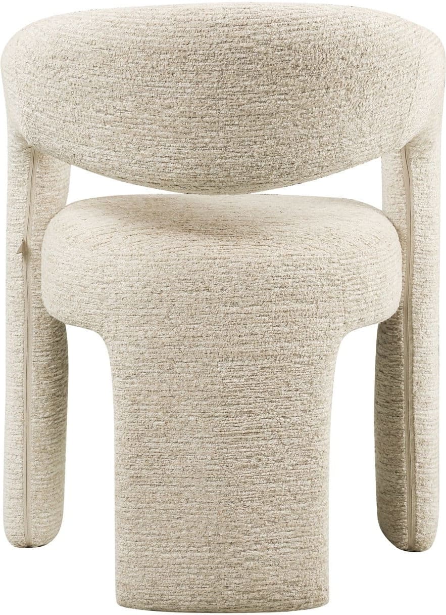 Richmond Interiors Eetkamerstoel Soho natural linear fire retardant Beige Eetkamerstoel