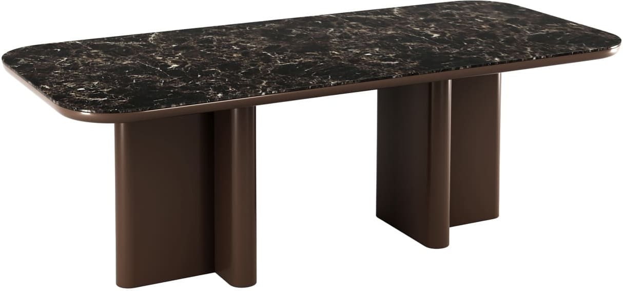 Richmond Interiors Eettafel Almundi chocolat brown 230 Bruin Eettafel