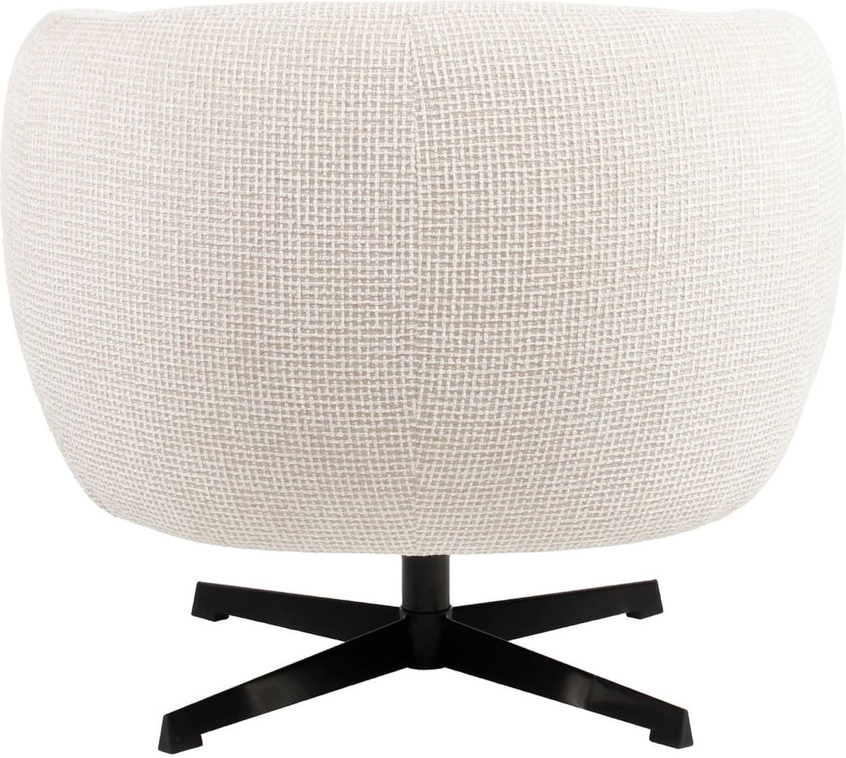 Richmond Interiors Lounge stoel Estelle beige blockweave swivel Beige Eetkamerstoel