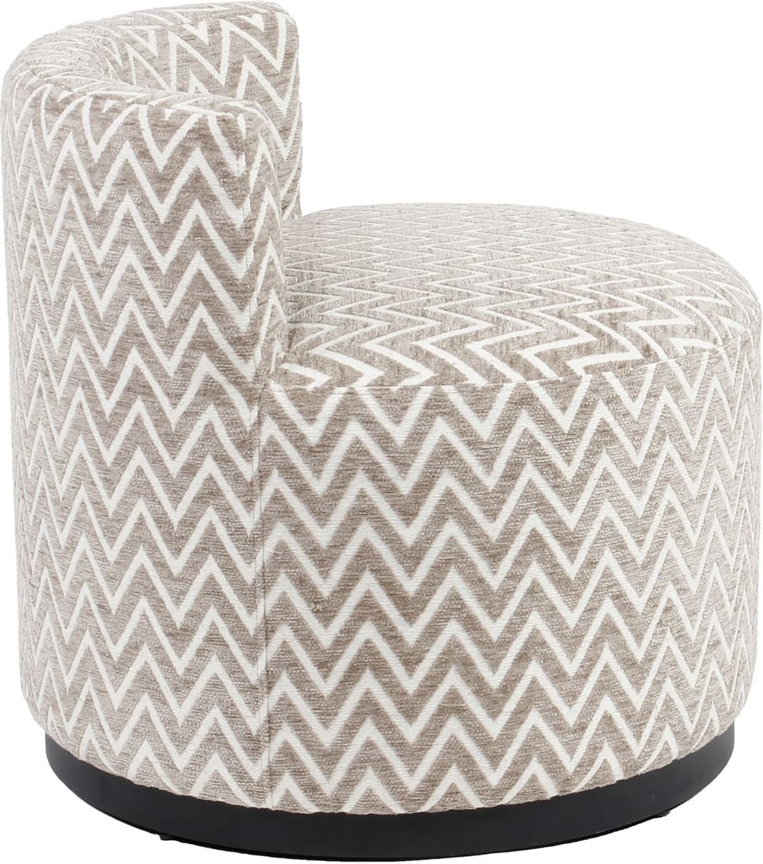 Richmond Interiors Lounge stoel Franny sand chevron Beige Eetkamerstoel