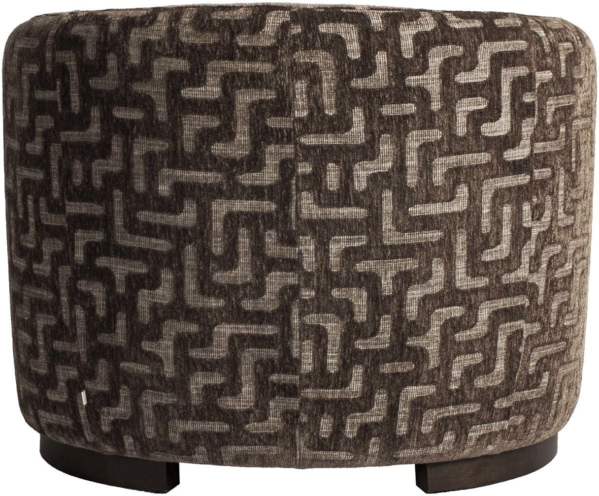 Richmond Interiors Lounge stoel Hannah brown labyrinth fire retardant Bruin Eetkamerstoel