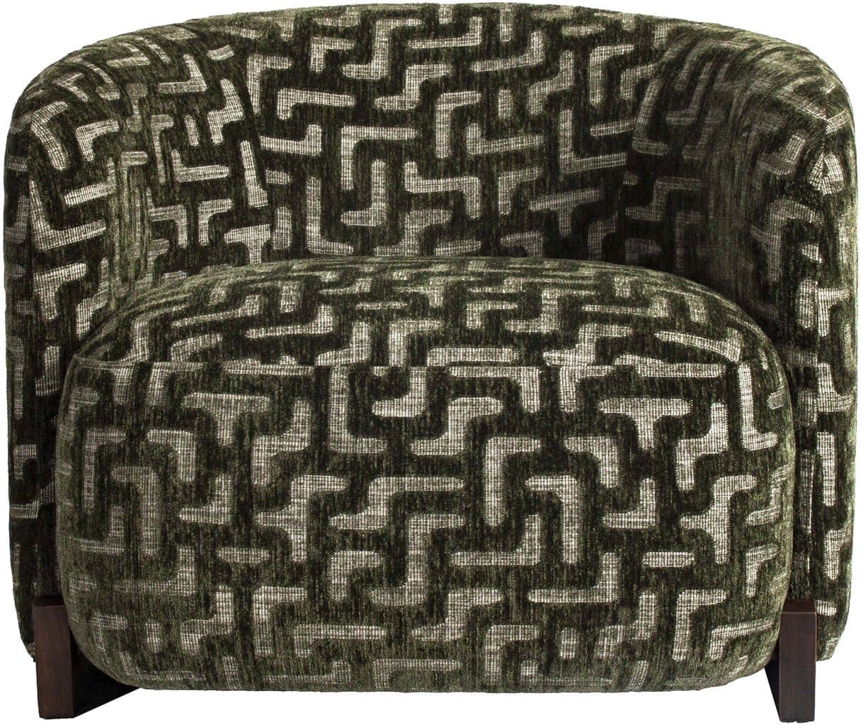 Richmond Interiors Lounge stoel Hannah moss labyrinth fire retardant Eetkamerstoel