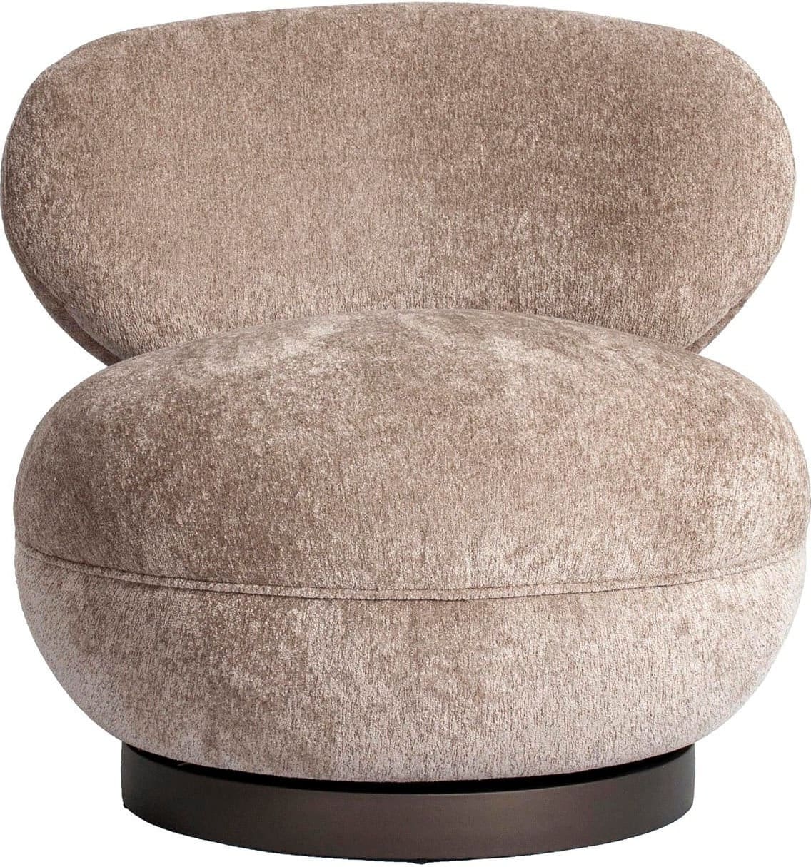 Richmond Interiors Lounge stoel Jace be easy sand swivel fire retardant Beige Eetkamerstoel