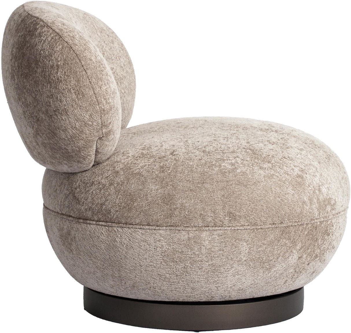 Richmond Interiors Lounge stoel Jace be easy sand swivel fire retardant Beige Eetkamerstoel
